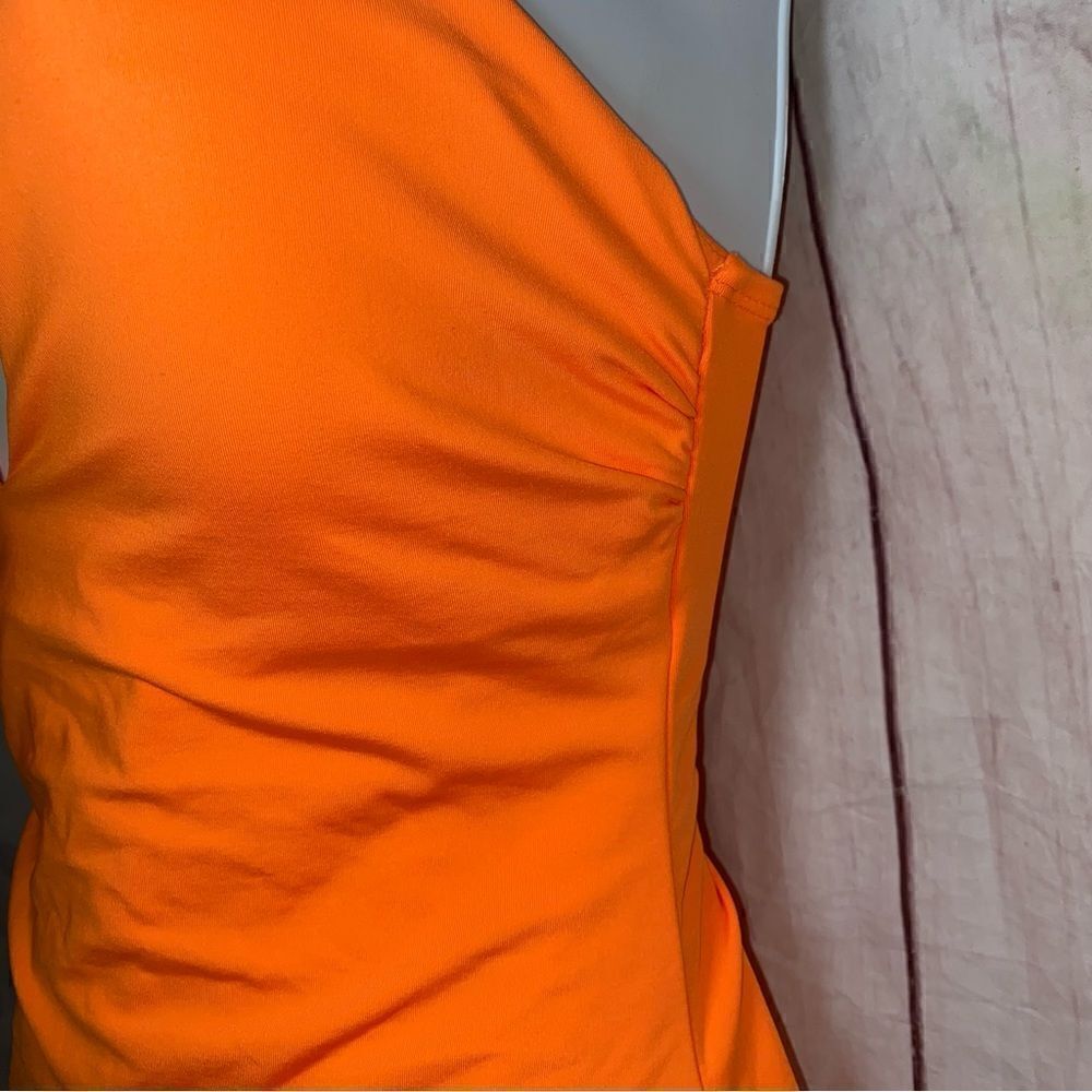 NEW! Lucky Brand Women's Sea of Love|One Piece Swimsuit|Neon Tangerine | Small - Picture 4 of 9